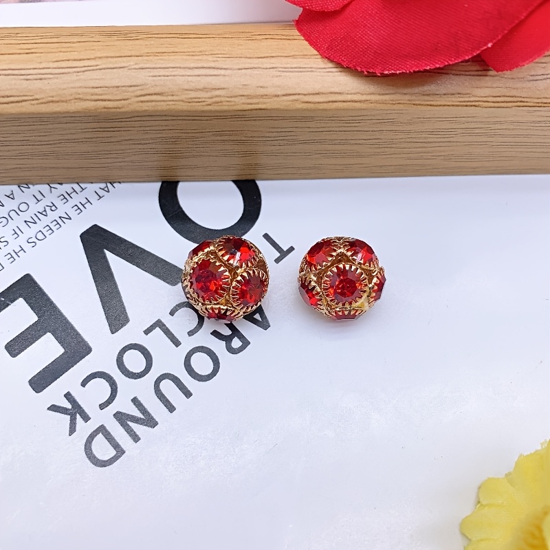 TEMU 10 boutons de strass rouges de haute, parfaits pour la couture sur les chemises pour hommes et femmes, les robes de mariée, les tenues formelles