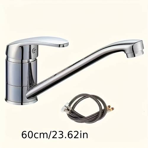 360 rotating kitchen faucet with lever control brushed stainless steel chrome heavy duty 304 stainless steel sink faucet with hardware included contemporary single handle tap for sinks