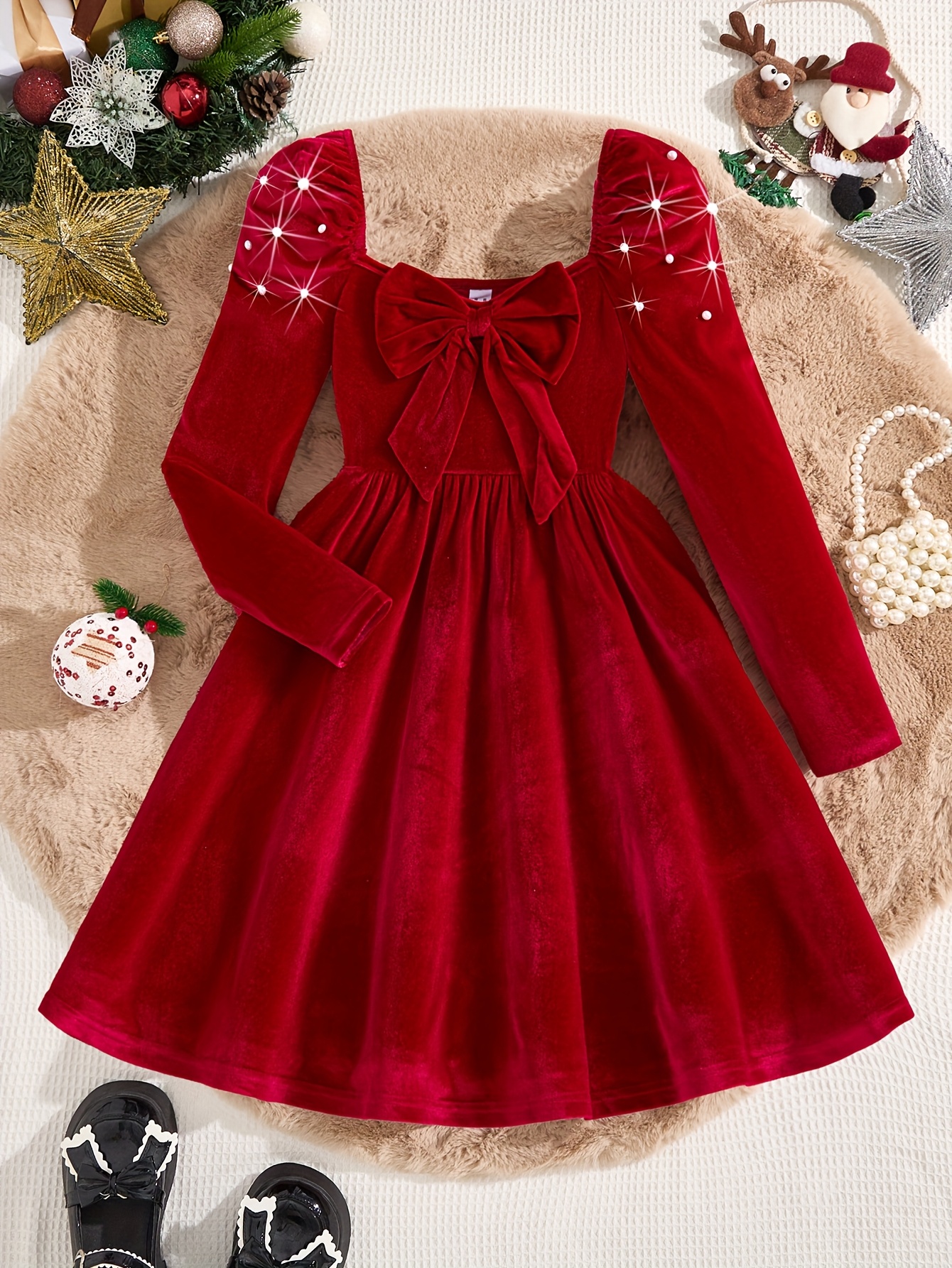 teen winter dress woolen knitted poncho + thick woolen dress and tights