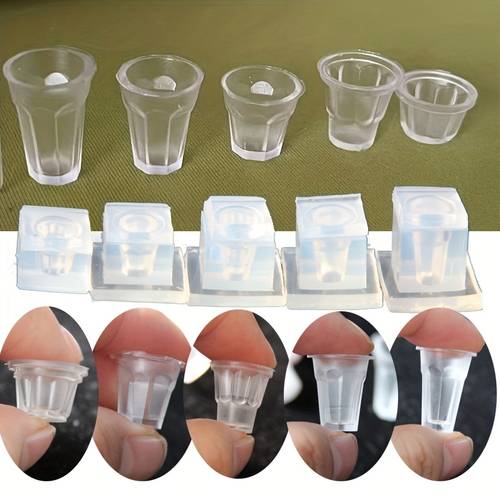 miniatur 3d kleine tasse epoxidharz handgefertigte form, ultra-miniatur skalierte tasse, hochtransparente silikonform für kleine flaschen