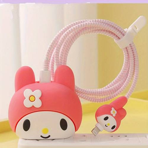 3d cute series fast charger protector for fast charging cable charger head cover cable accessory data cable protective sleeve
