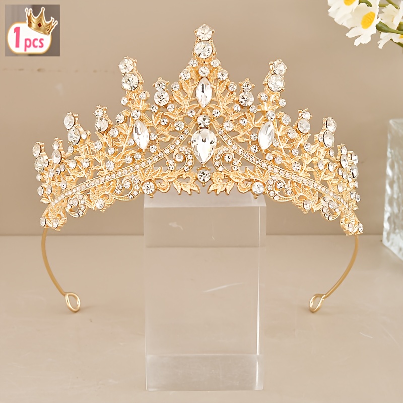 1/2pcs Elegant Shimmering Pastel Crown Headpiece For Girls - Perfect Princess Accessory For Birthday Parties, Festive Events & Pageants Photoshoots – Ideal Gift