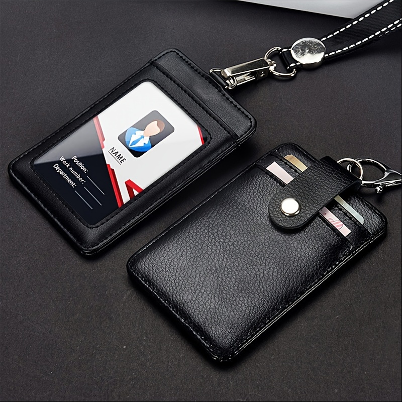 

Employee Work Card Holder With Nylon Rope, Multifunctional Id Badge, Bus Card, Bank Card, Lunch Card, Supplies