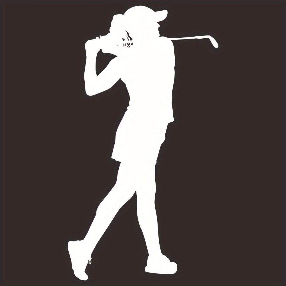 Waterproof Vinyl Sticker For Active Golfers - Women's Golf Graphic - Rear Car Window Decal - Decorative Window Sticker - Bumper Sticker For Golf Lovers
