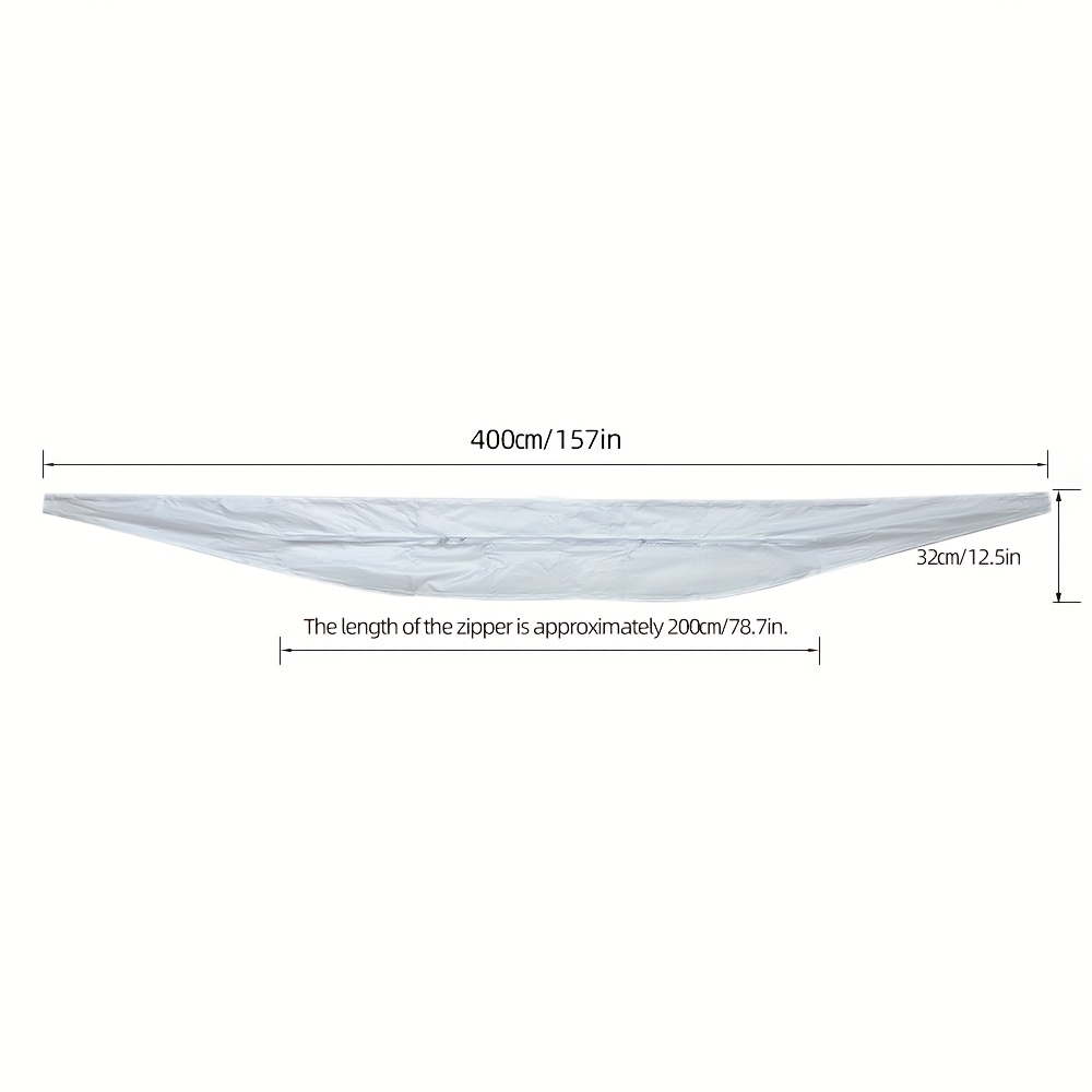 E-shop 400cm Fensterdichtungstuch, Tragbares Klimaanlagen-Fenstersiegelungsset, Einfache Montage Ohne Bohren, Reißverschluss und Befestigung, Geeignet