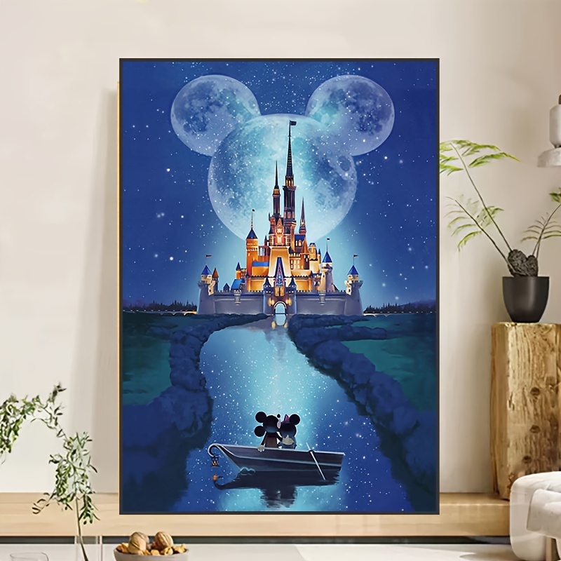 

Disney 5d Diy Artificial Diamond Art Painting Kit Castle Mickey Mouse Mickey Minnie Embroidered Art Picture Room Home Decor 30×40cm/11.81x15.75inch