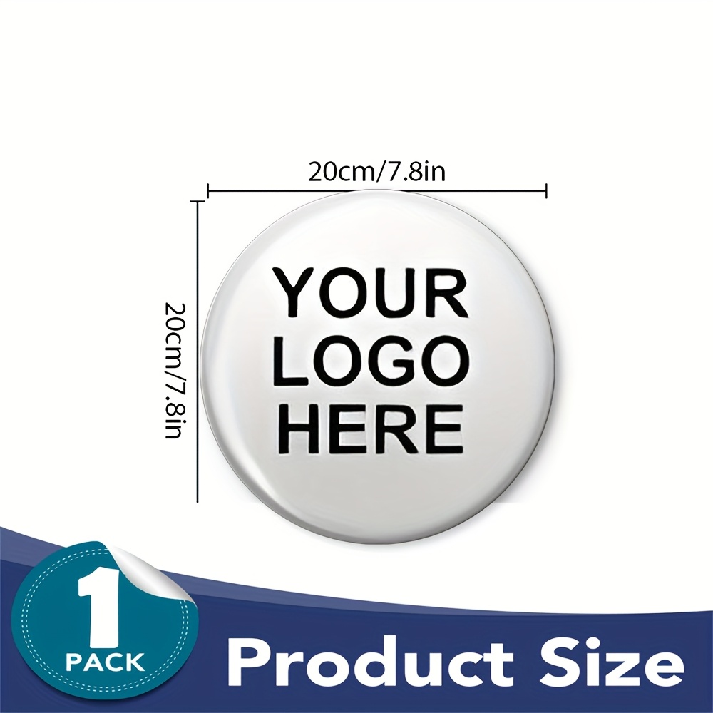 Image of 1pc, Customizable Round Magnetic Car Logo, Vehicle Advertising And Commercial Brand , Magnetic Blank Sign, Waterproof And Dustproof, Removable And Reusable