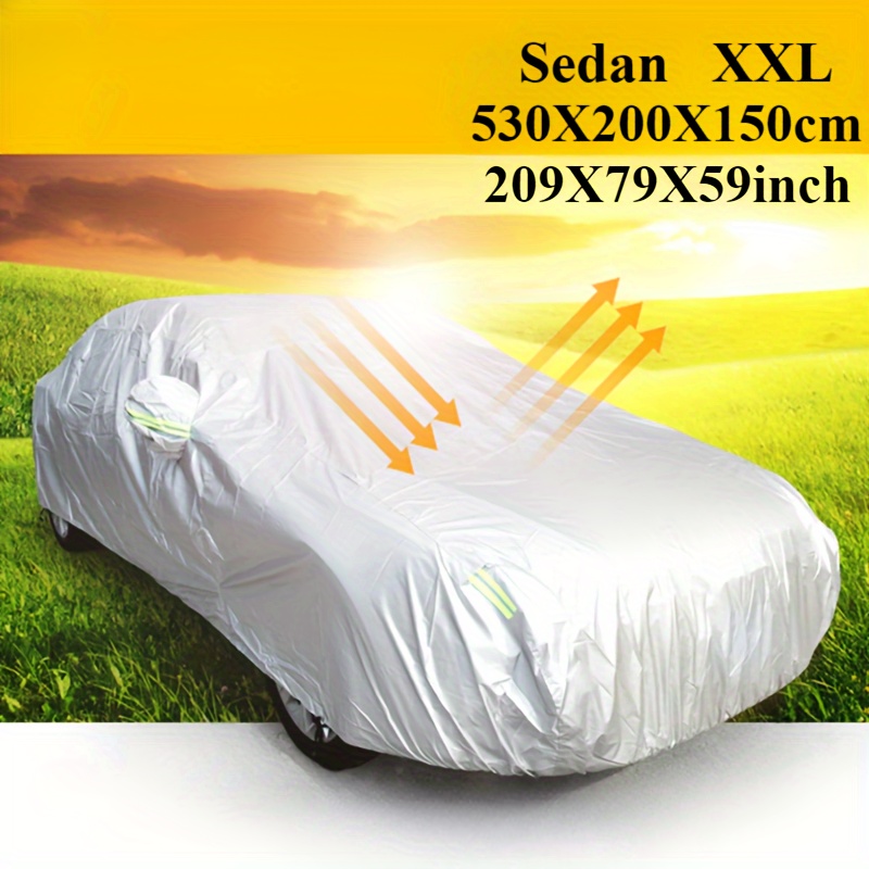 Image of Car Cover Full Exterior Snow Cover Sunshade Dustproof Protection Cover Universal For Hatchback Sedan Suv