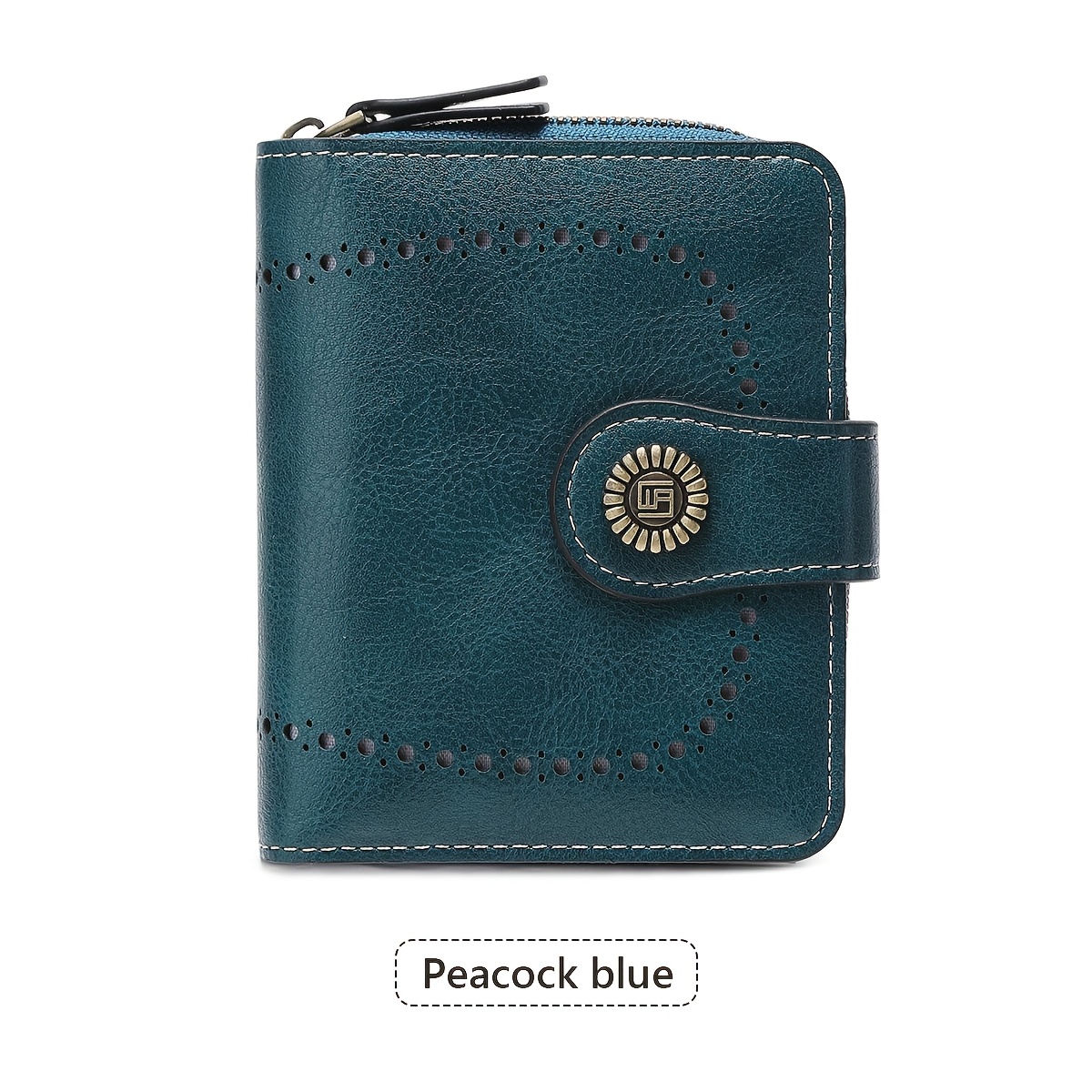 Hot New Hollow-out Women's Purse Multi-card Zipper Fashion Wallet Europe And The United States Retro Purse Multi-functional Short Purse