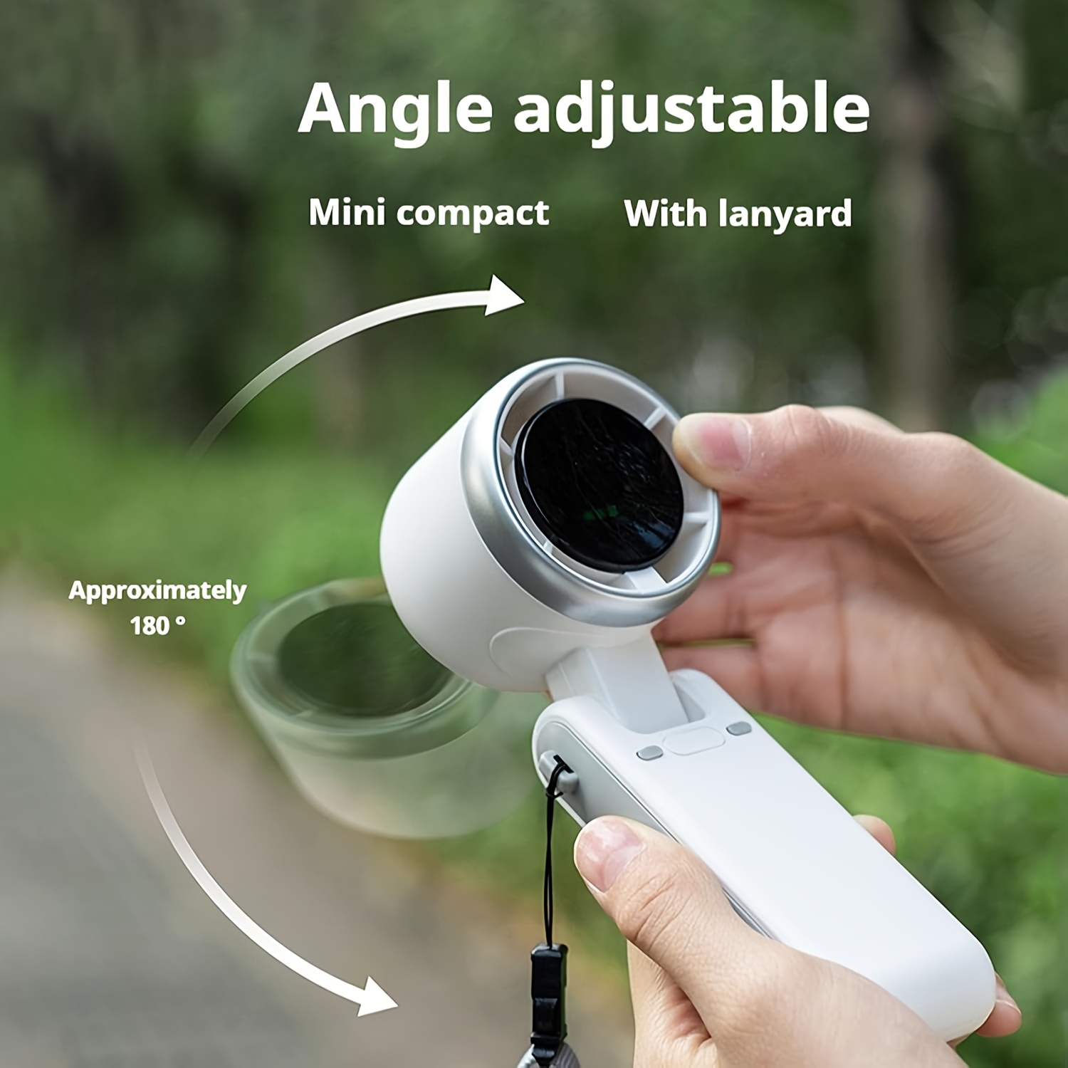 Portable Turbo Fan Designed for Hand Use, Featuring a 3-In-1 High-Speed Configuration, 5 Adjustable Wind Speeds, And USB Rechargeable Capability, Perfect for Outdoor Activities, Travel, Camping, And Work