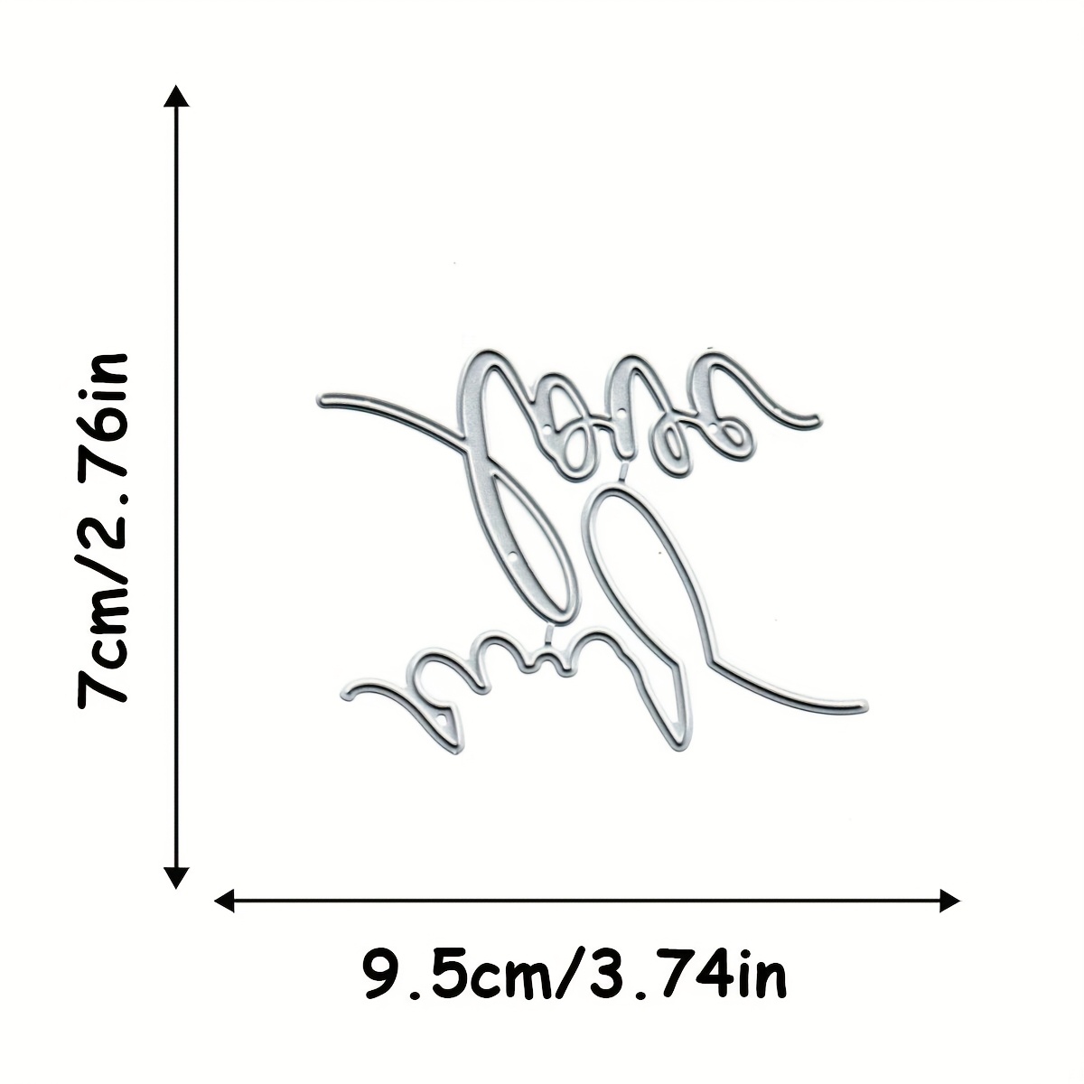 TEMU 1pc Love Letter Craft Dies Metal Template Blessing Cutting Dies Embossing For Card Making Scrapbooking Photo Album Paper Crafts Valentine's