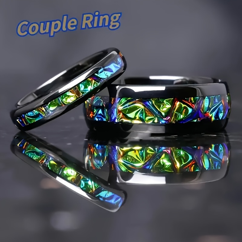 

Elegant Boho Titanium Steel Couple Rings, Infinity Themed, Unisex Fashion Statement Jewelry For Valentine's Day, Wedding Gift, All Seasons No Plating - Matching Lover's Bands