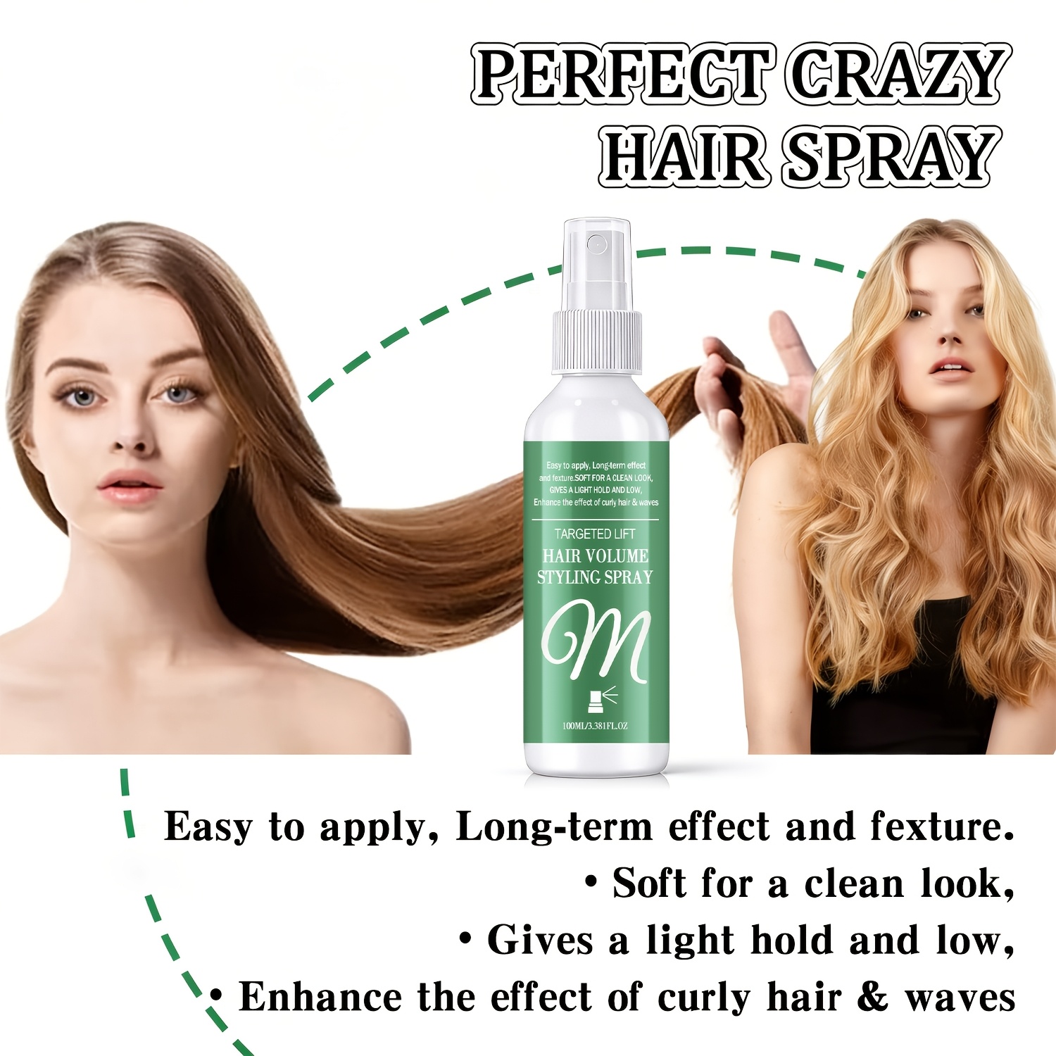 Hair Volume Styling Spray with Keratin & Oils