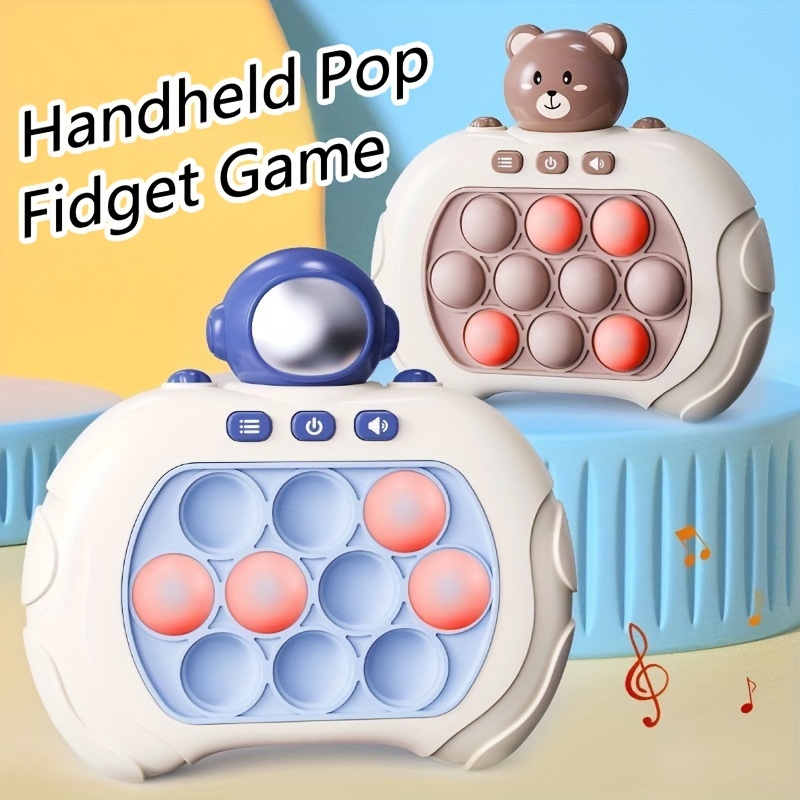 Juguete antiestrés de empuje rápido para niños, niños y adultos, máquina de  consola de juegos de rompecabezas, juguete sensorial de apretar burbujas