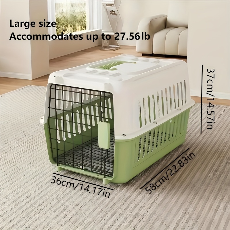TEMU Aviation Certified Crate For Air Travel - Portable & Faa Small Animal Carrier Box, Sturdy Breathable Design With Easy Assembly For , Airplane