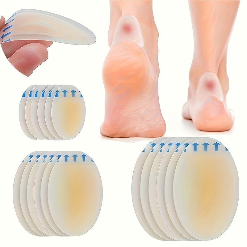 60pcs Transparent Gel Anti-blister Pads, Heel Protectors, Forefoot Gel Cushions, Waterproof Foot Pads