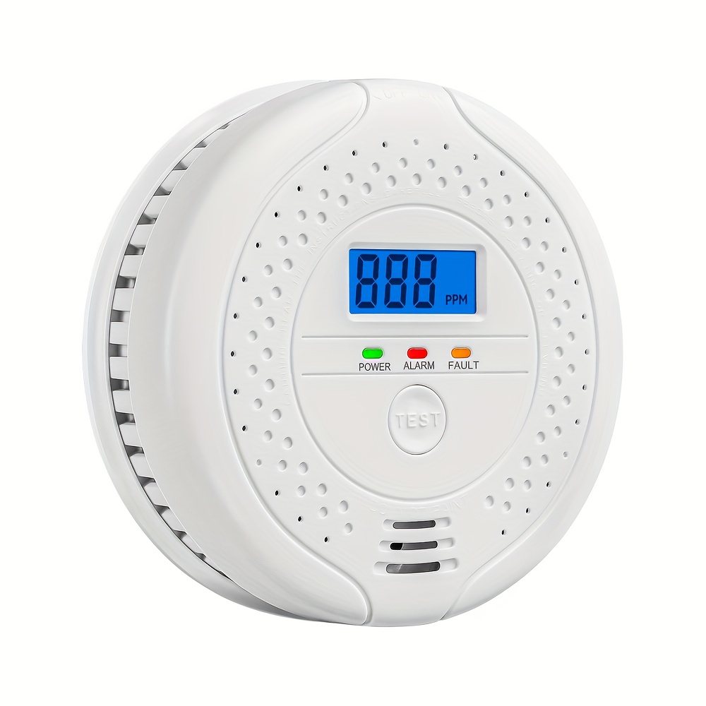 Portable Air Quality Monitor For Carbon Detection, Battery Powered (battery Not Included), , Digital Display