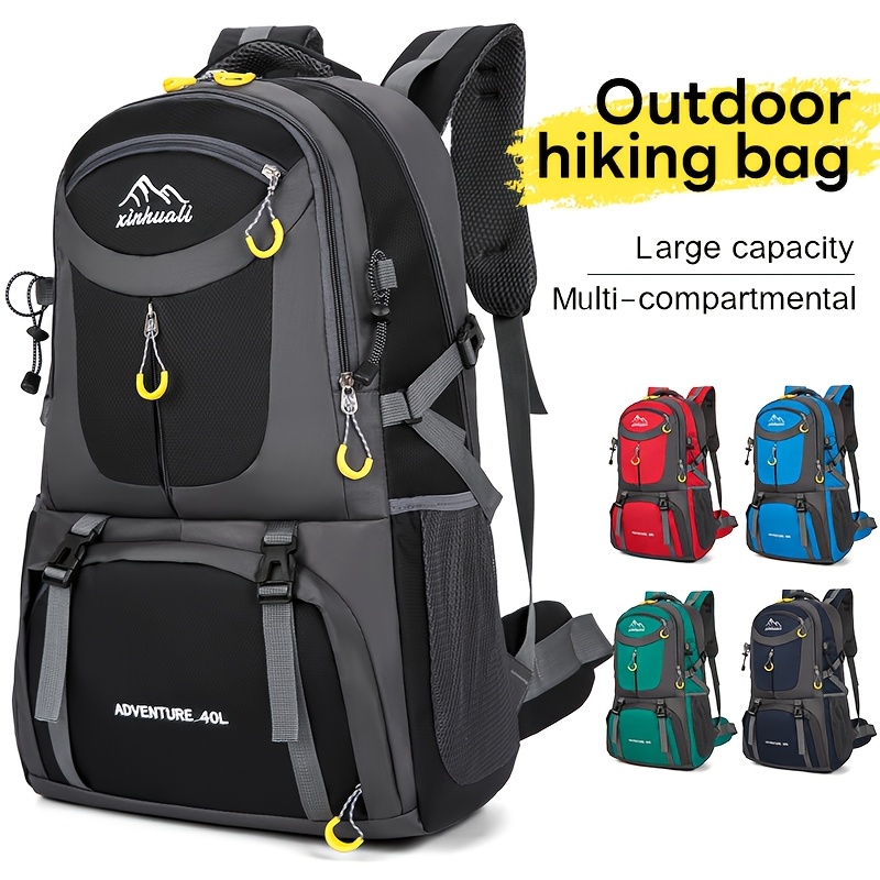 

1pc Men's Large Capacity Outdoor Backpack, Sports Polyester Mountaineering Bag