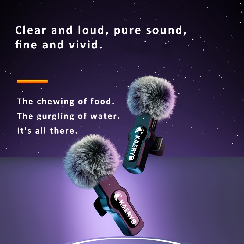 

2024 New K10 Intelligent Noise Reduction Wireless Lavalier Microphone