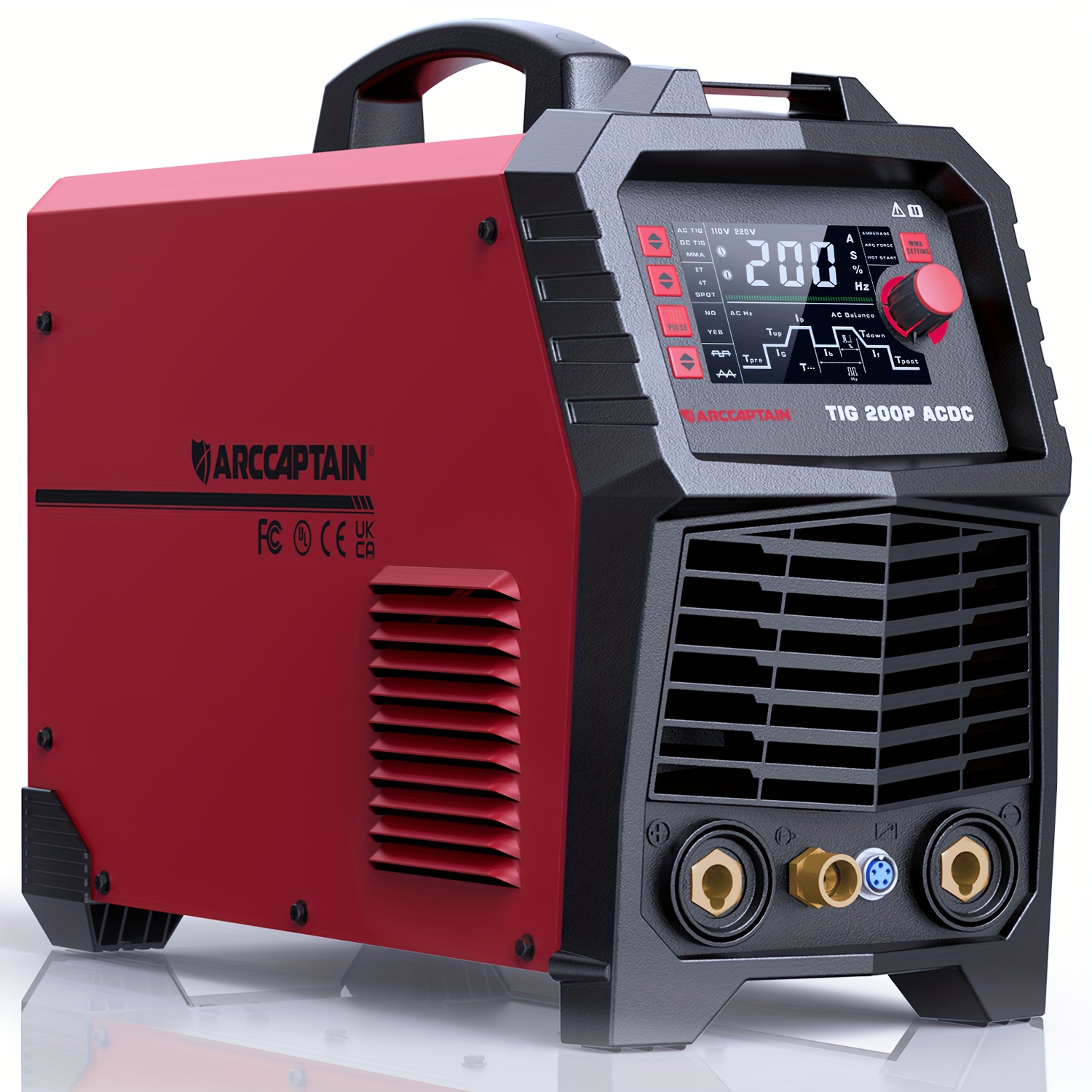 

Arccaptain Tig Welder 200amp With , Aluminum Tig Welder 110v/220v Tig Welder With Square/triangular Wave/stick/mma/spot Multiprocess Dash-arc Welding Machine