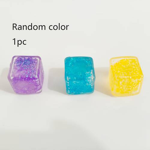 soft and realistic cube of ice squeezing toy soft and sticky toy suitable as a birthday gift slow rebound stretched at will jelly relaxation toy party and relaxing are random styles are random