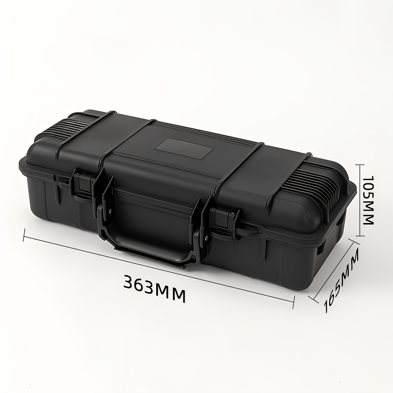 TEMU Hard Plastic Protective Case, Shockproof Tool Storage Box With Foam, Durable Safety Carry Case For Tools, Electronics, Outdoor Gear