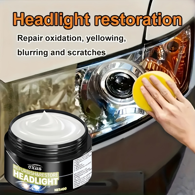 automotive headlight oxidation   yellowing renovation and repair treats scratches and blurring restores headlight brightness suitable for front and rear automotive lights