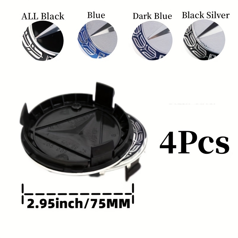 

4pcs Abs Wheel Center Cap Covers Compatible With Mercedes-benz C E S Clc Class, Emblem Badge Car Accessories