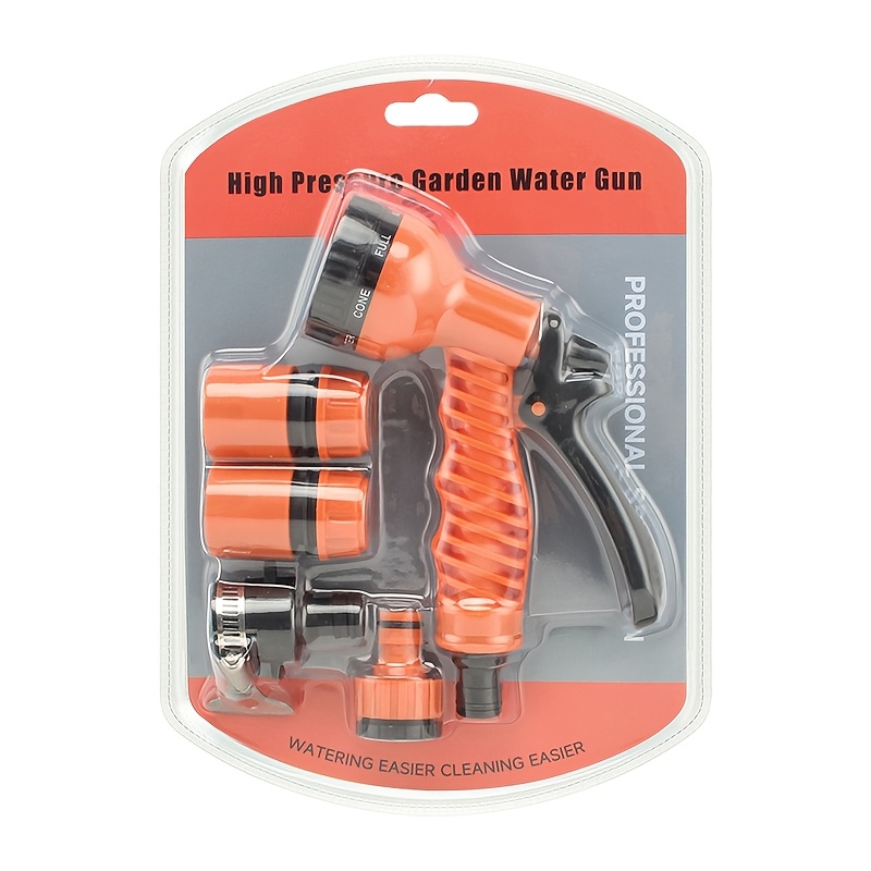 TEMU Kit d'arrosage pour jardin avec 7 fonctions, pistolet arroseur à bulles pour fleurs