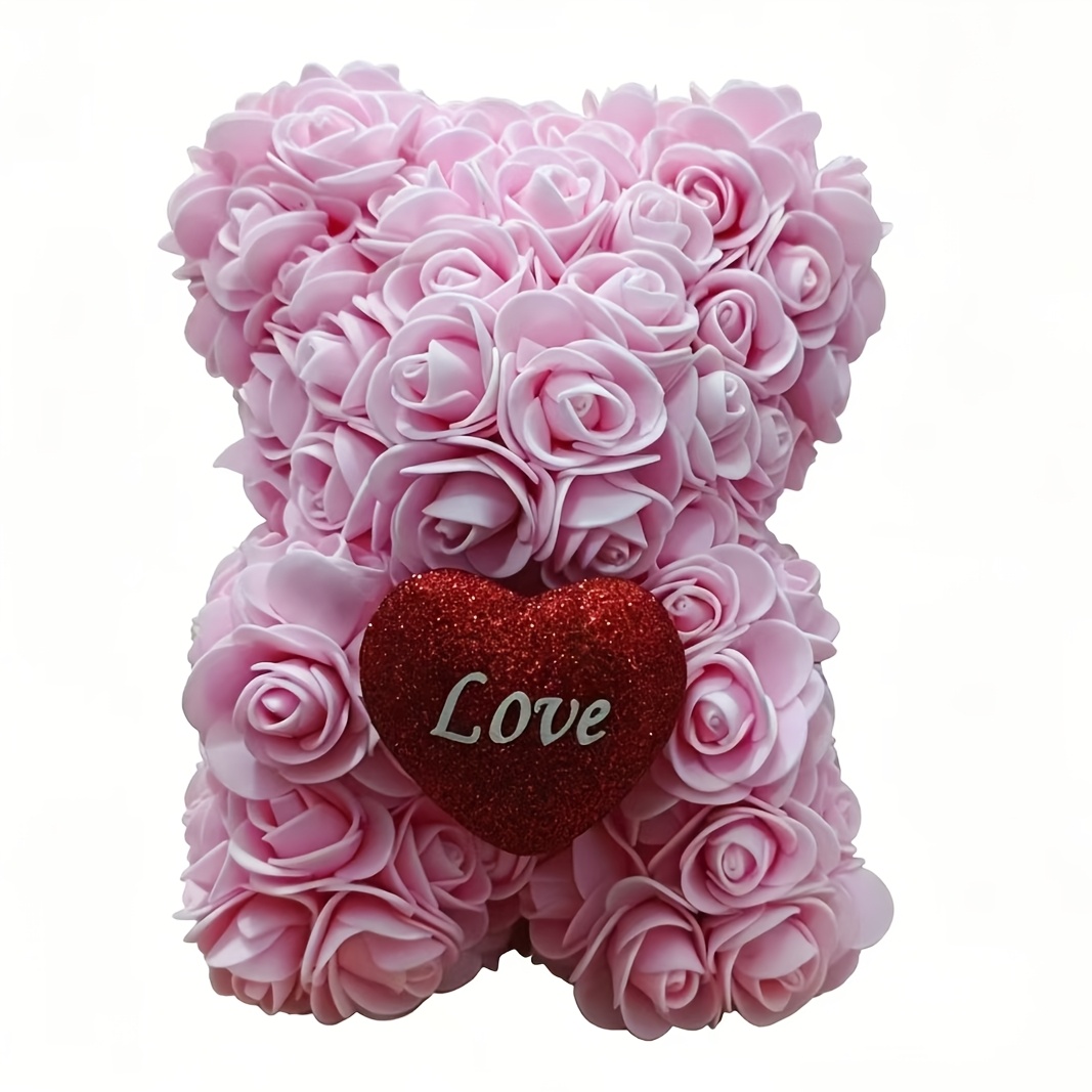 TEMU de cœur avec rose, cadeau de la Saint-Valentin, cadeau d'anniversaire, cadeau pour , cadeau pour les de classe, décoration de Noël, décoration
