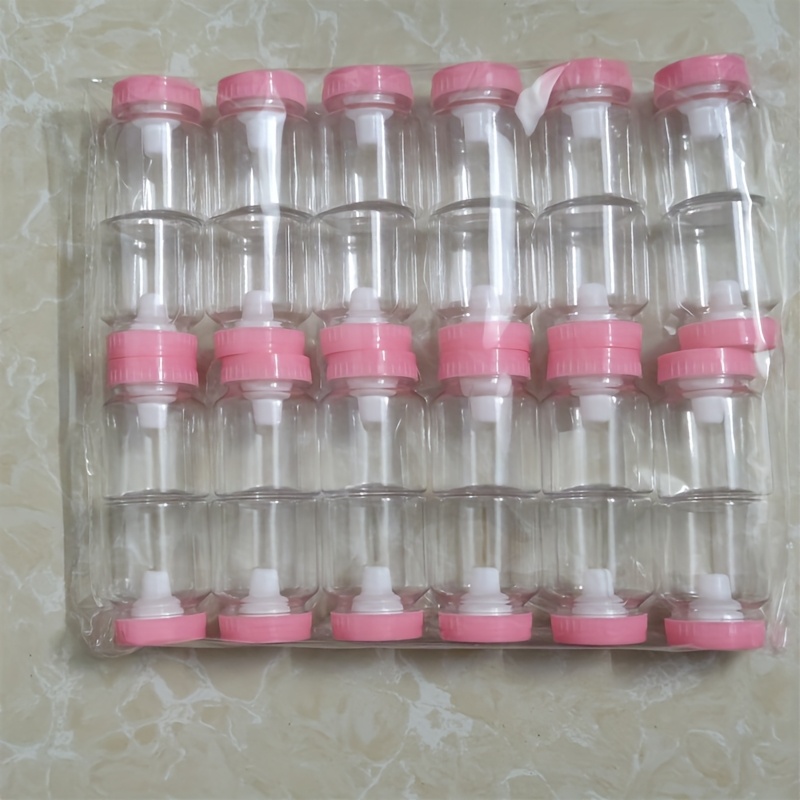 TEMU 24pcs Mini Plastic Baby Bottle Party Favors - Blue Pacifiers, Reusable Candy Containers (3.54" X 1.57"), Ideal For Baby Showers, Weddings &