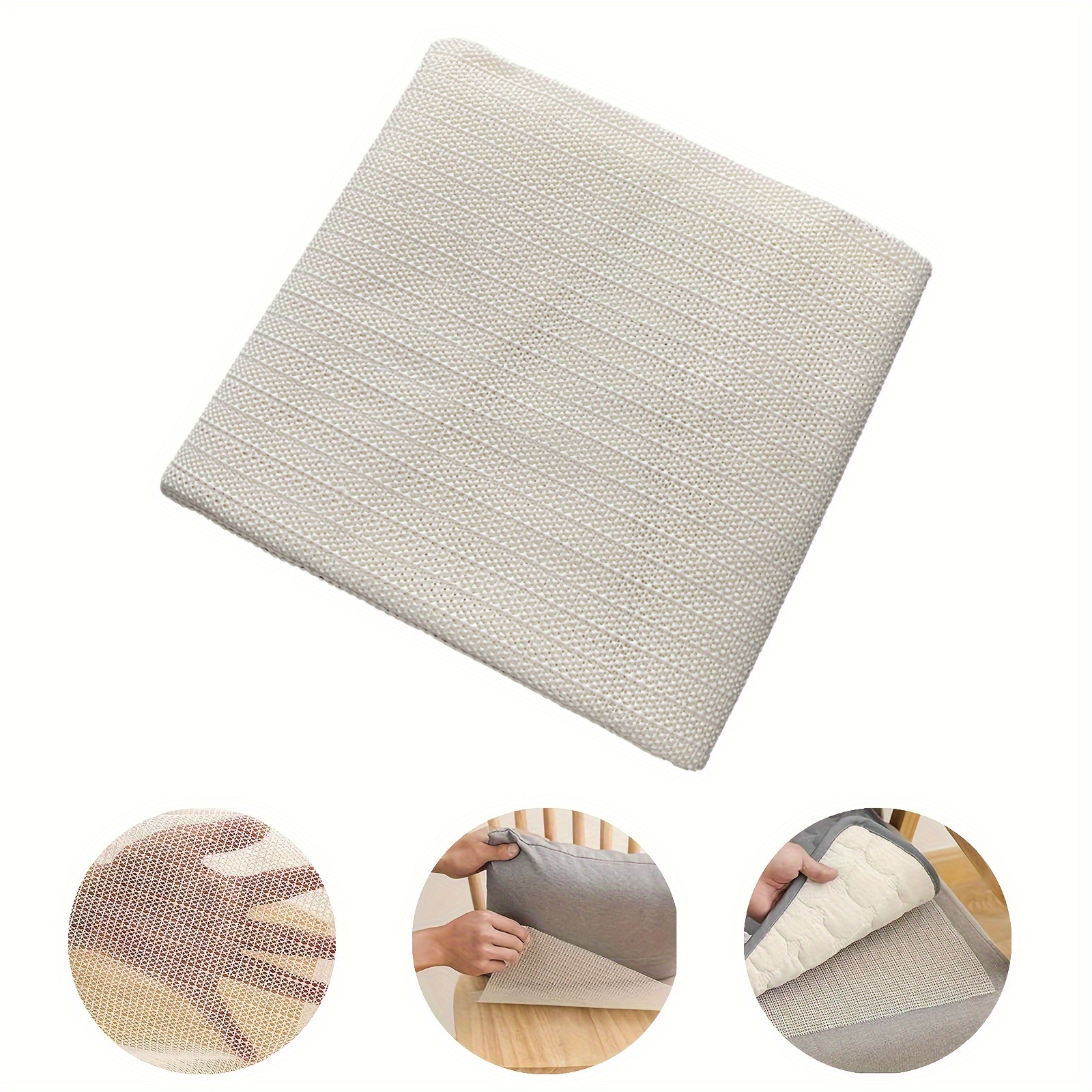 

79"x47" Anti-slip Pad - Pvc Foam Cloth, Adhesive Backing For Placement On And Area Rugs, Ideal For , Floor Protection|textured Surface|nonwoven Material