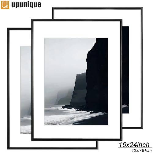 1pc 3pcs 16x24 inch contemporary photo frame vertical wall tabletop display with acrylic glass polished for home office decor birthday party holiday gifts