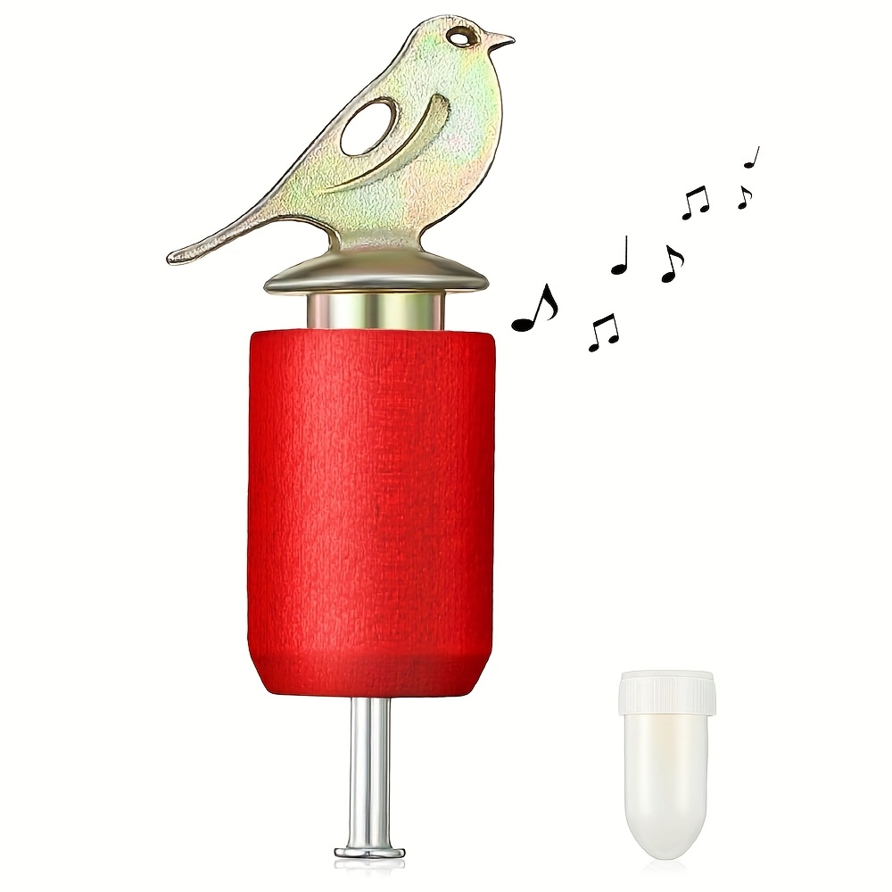 whistle made of metal,   with realistic sound for attracting birds. a   training tool for bird enthusiasts,   alloy and wood material, perfect as a gift or   for adults 0