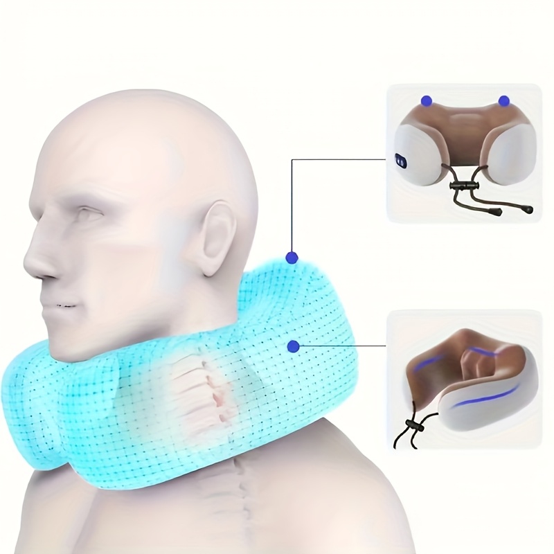 usb rechargeable electric u shaped massage pillow for neck support ideal for   home relaxation Product details 4