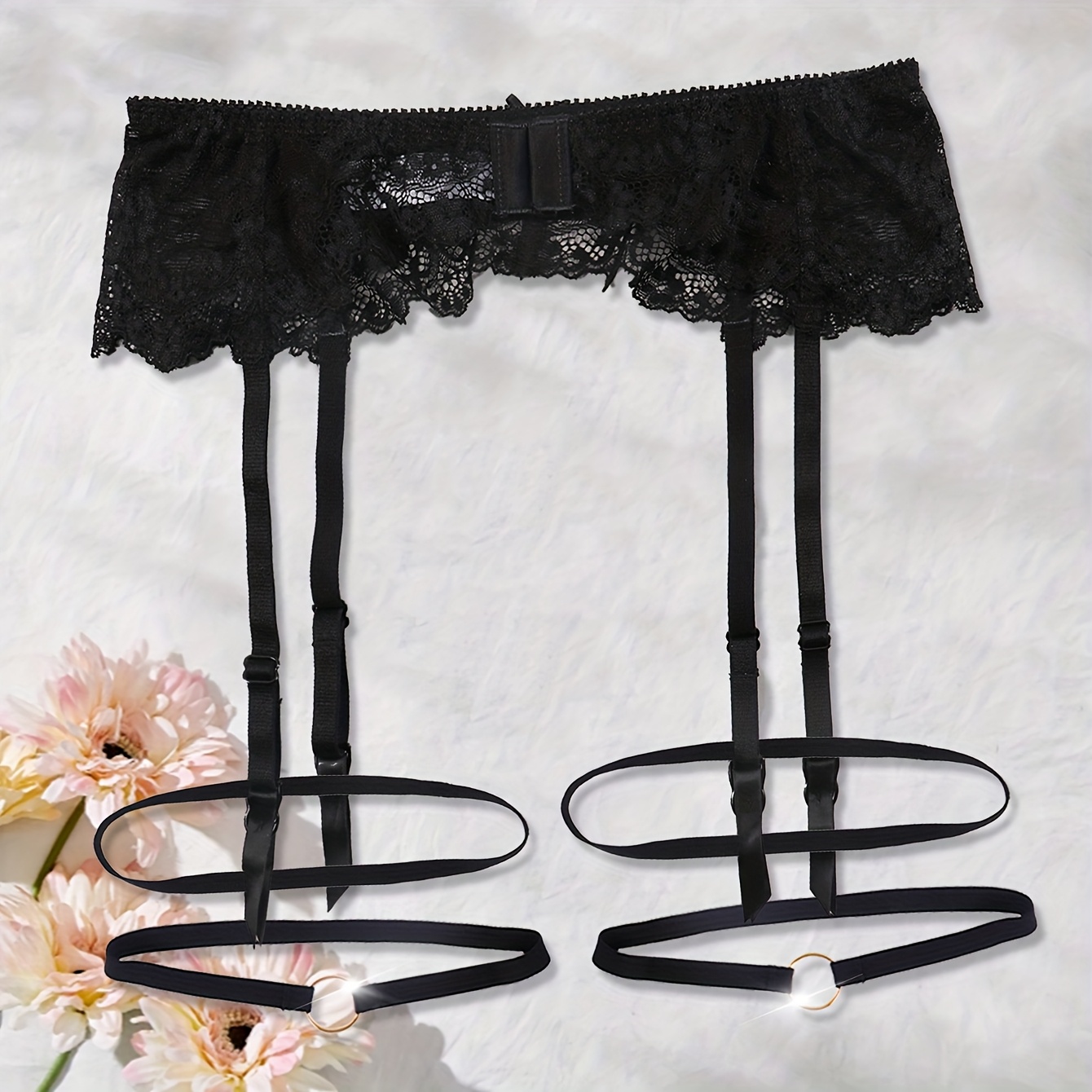 ladies delicate lace bow garter belt a regular elastic - Temu Mauritius