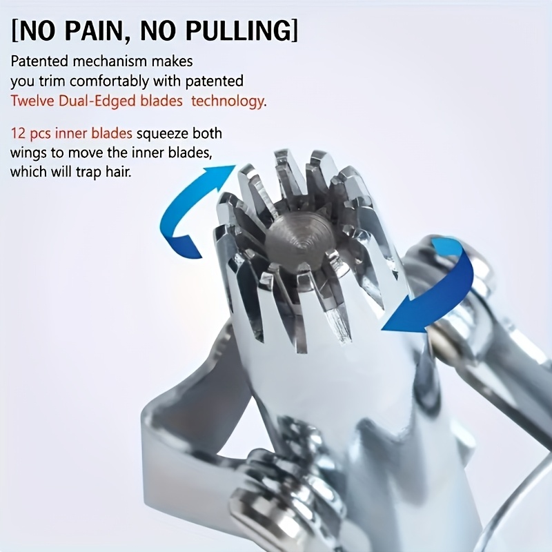 Washable Manual Nose Hair Trimmer For Men And Womens, Stainless Steel, Portable Nose Hair Clipper