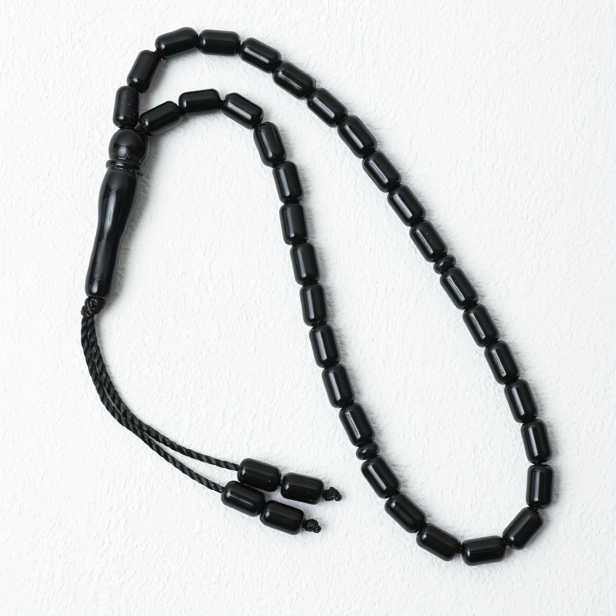 E-shop Einfacher Stil 33-Perlen Muslimische Zylindrische Gebetskette Arabische Handkette Handgehaltene Zählrosenkranz Kleines Armband