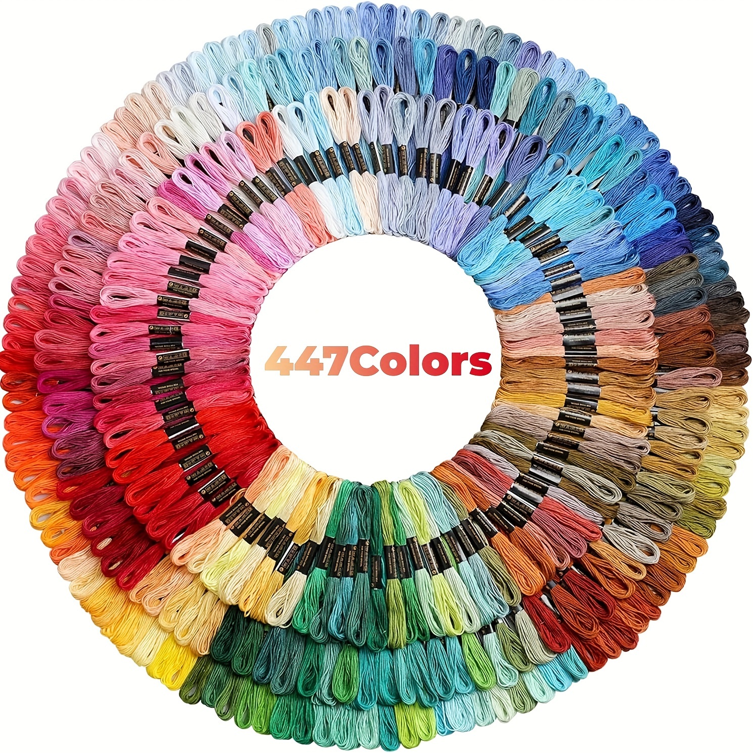 

447 Colors Premium Rainbow Color Embroidery Floss Kit For Stitch Friendship Bracelets Arts Diy Crafts