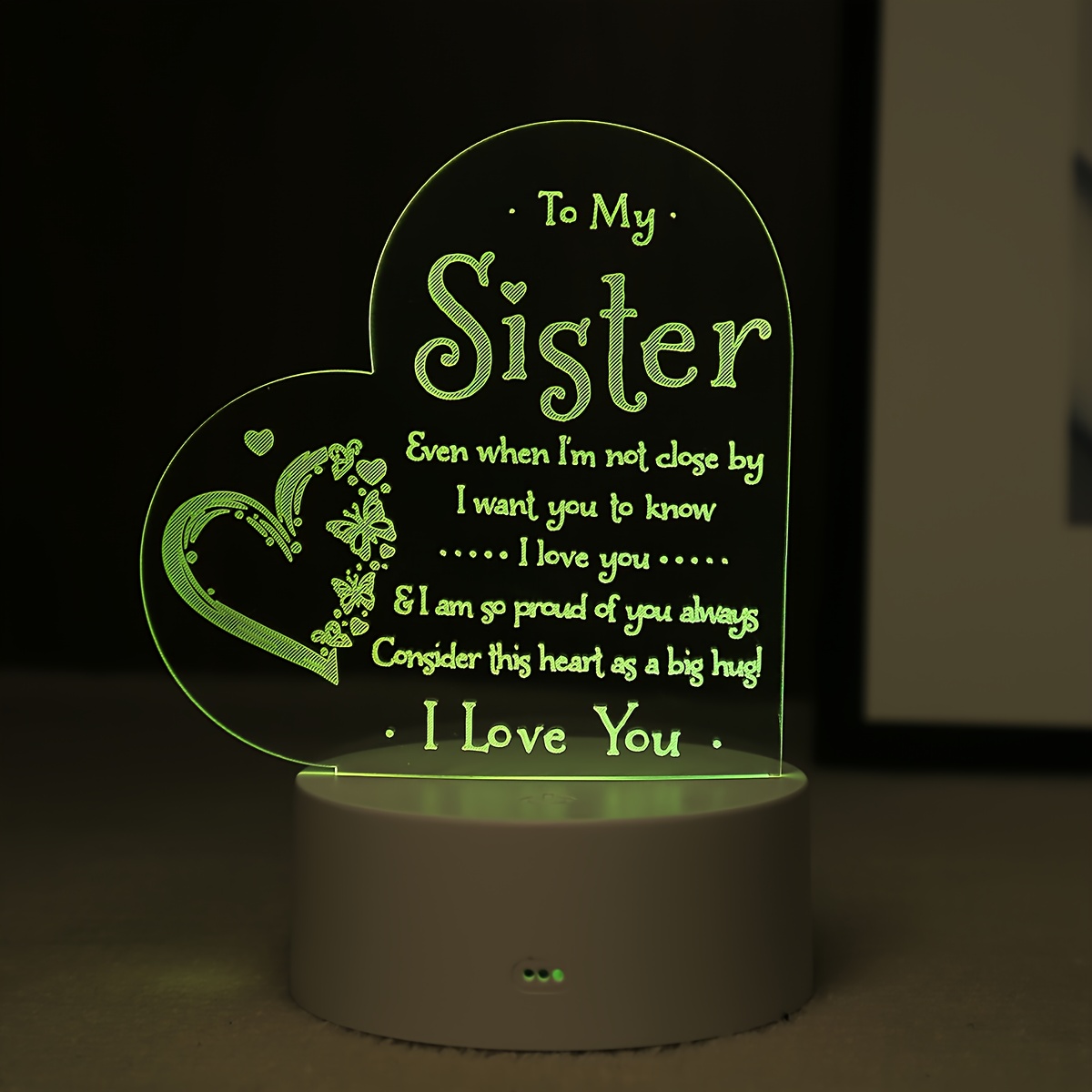 TEMU 16-color Changing Sister Light With & Infrared - Bedside Suitable For Room,, Tabletop Decor, Birthday Gifts For Sisters, Operation, For Bedside