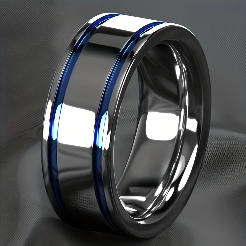 

Stainless Steel Ring For Men's Wedding Week, Anniversary Gift, Birthday Gift For Family And Friends