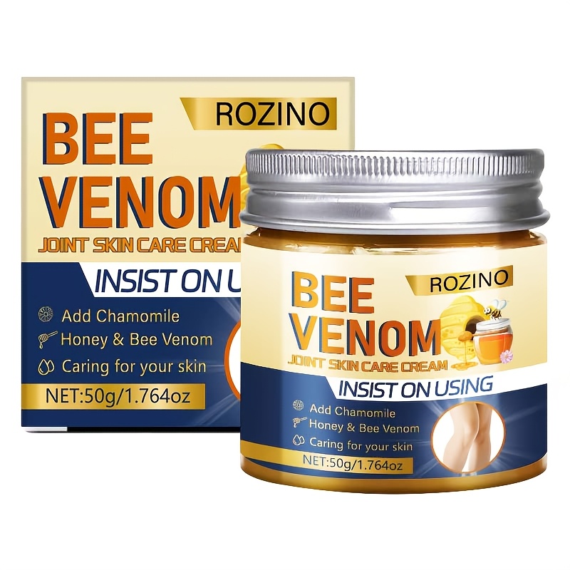 Bee Venom Joint Care Cream 50g 2-Pack Moisturizing Hydrating Skin Brightening for Arms, Legs, Knees, Unisex