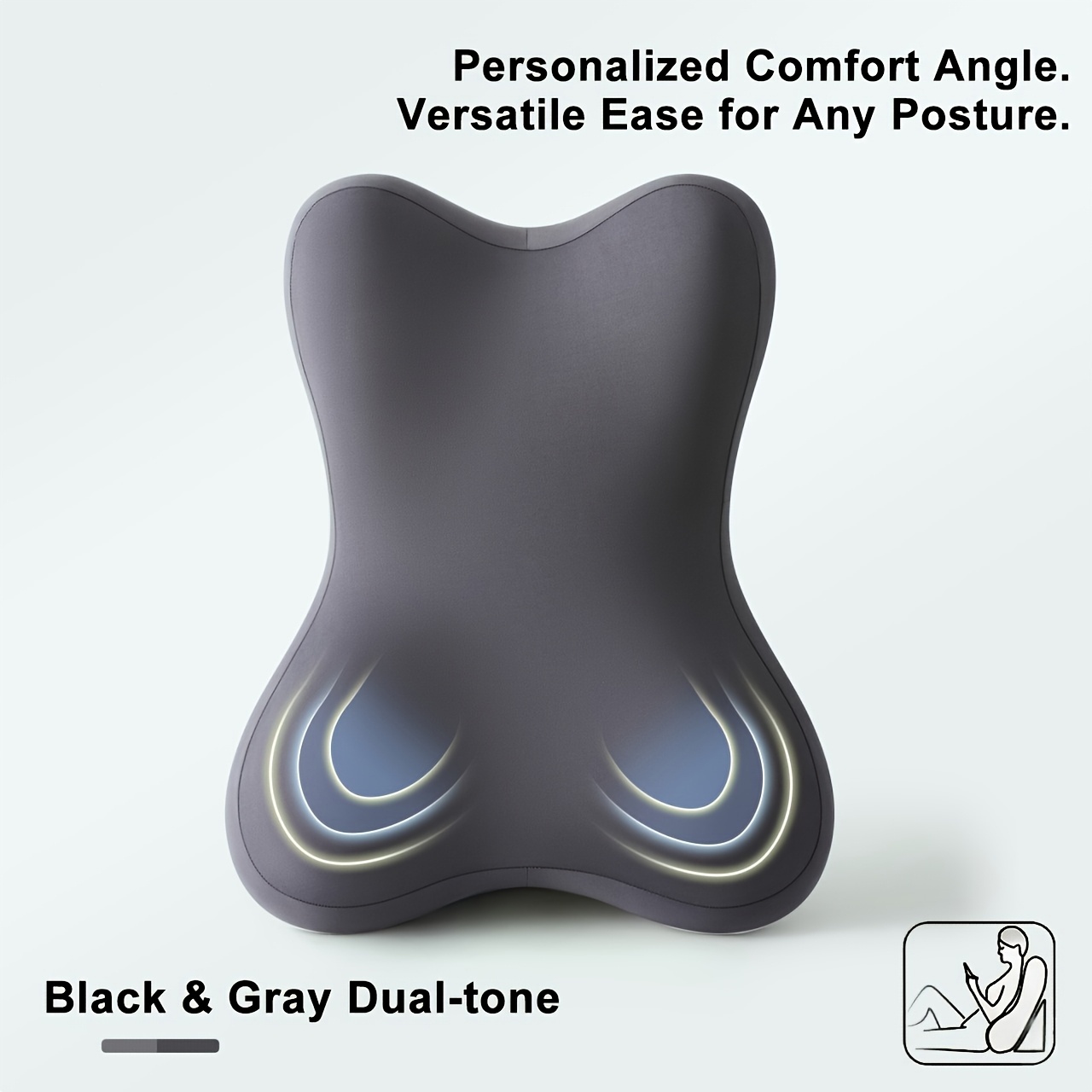 TEMU 2 Pack Adjustable Memory Foam Bed Wedge Read Pillow Set, Extra Large Back Support Cushion For Upright Bed Sitting, Ergonomic Triangular Pillow
