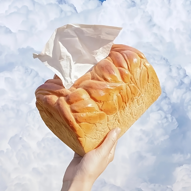 1pc creative simulation bread design plastic tissue box rack square design   tissue dispenser suitable for home car living room and restaurant decoration Product details 7