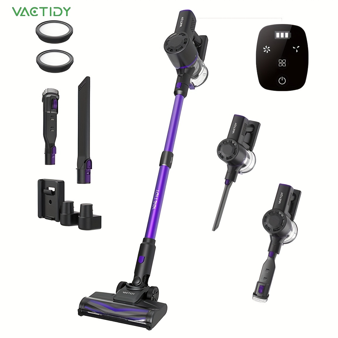 

Vactidy V8 Pro Cordless Vacuum Cleaner With Upgraded Floor Brush, Powerful Stick Vacuum With Touch Display, Self-standing Design, Lightweight Vacuum