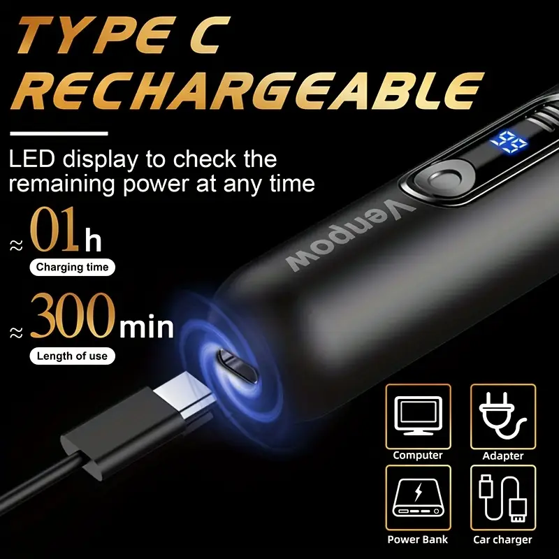 electric nose hair trimmer with   usb rechargeable precision stainless steel   blade 360   trimming full   washable easy to clean battery powered personal care grooming tool for men women nose hair trimmer rechargeable Product details 5