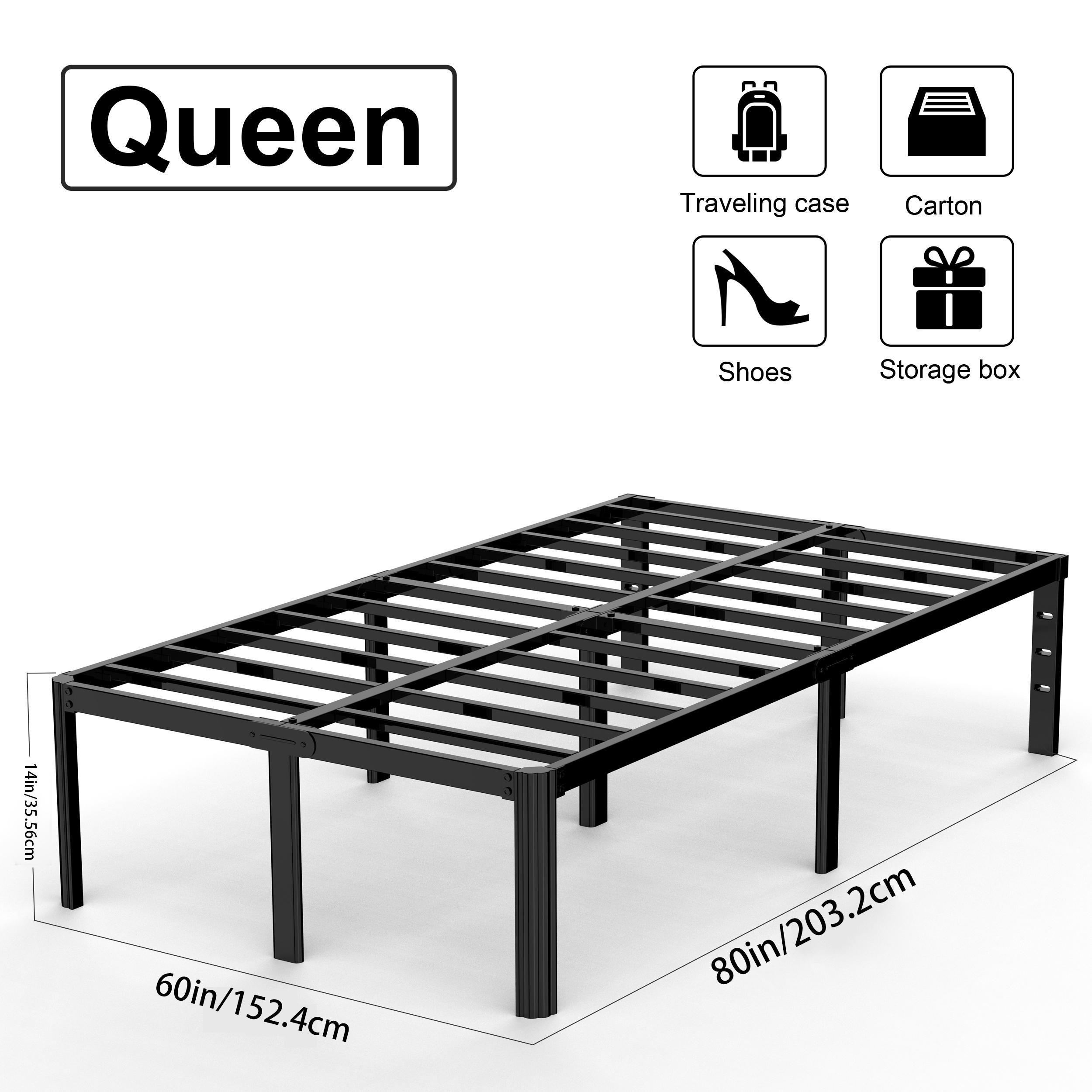 Marco Cama Queen Size (blanco) 1 Juego Estructura Cama Metal - Temu