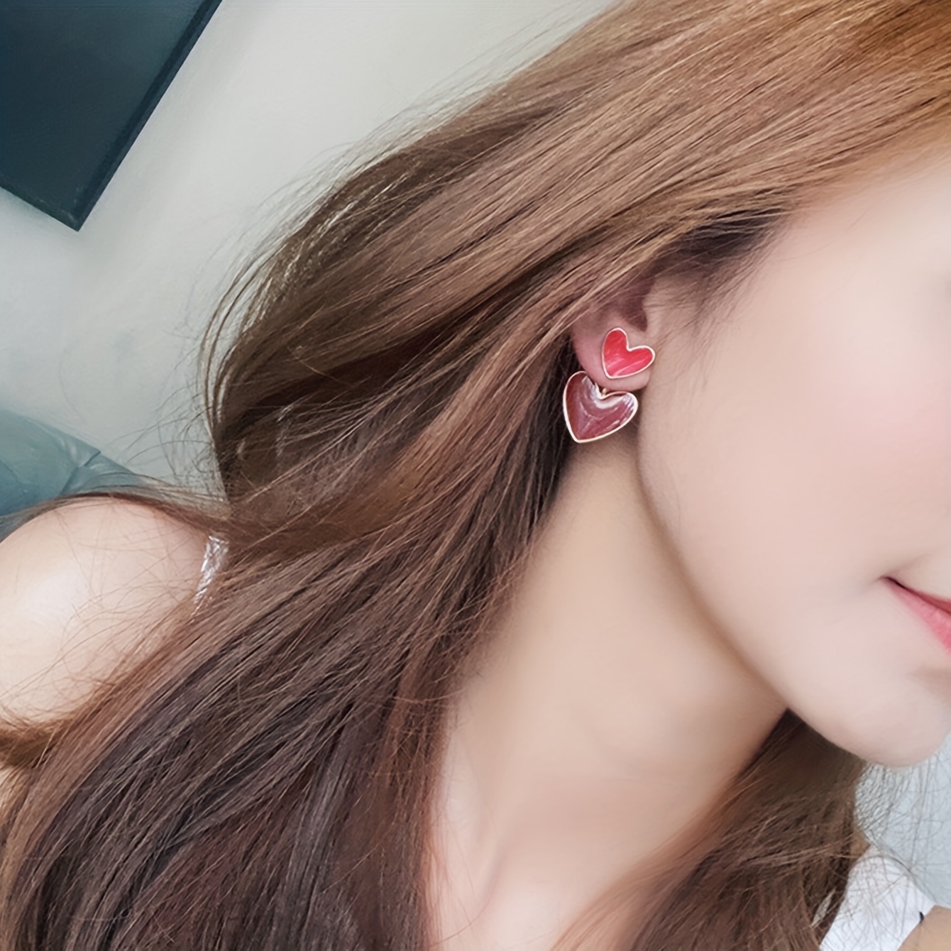 

2pcs Elegant Enamel Earrings, Women's Trendy Resin And Alloy Fashion Accessory With Stainless Steel Posts For And Parties