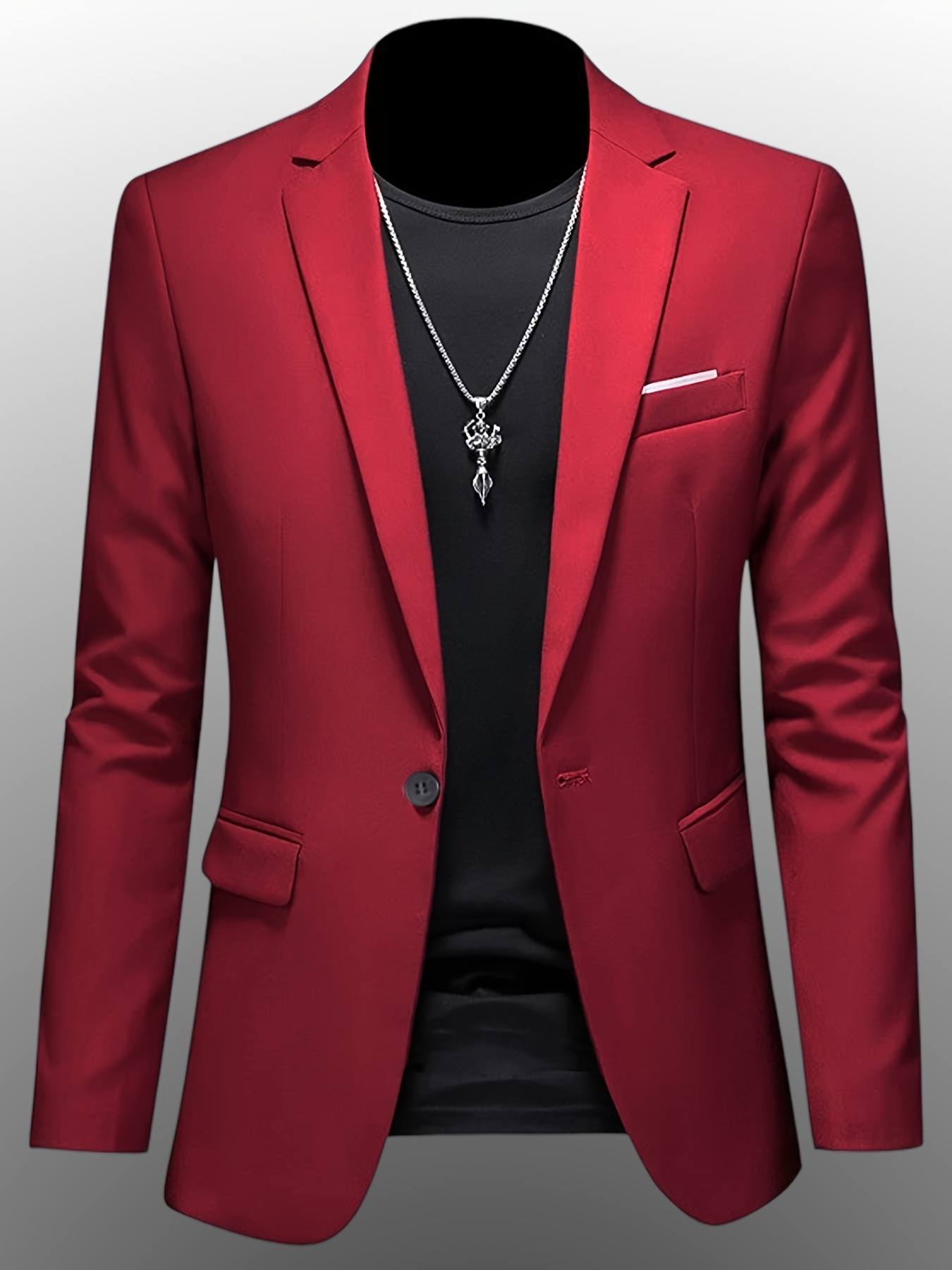 a mens solid   business suit casual suit jacket korean   fit british style   tailoring suitable for wearing on formal occasions  