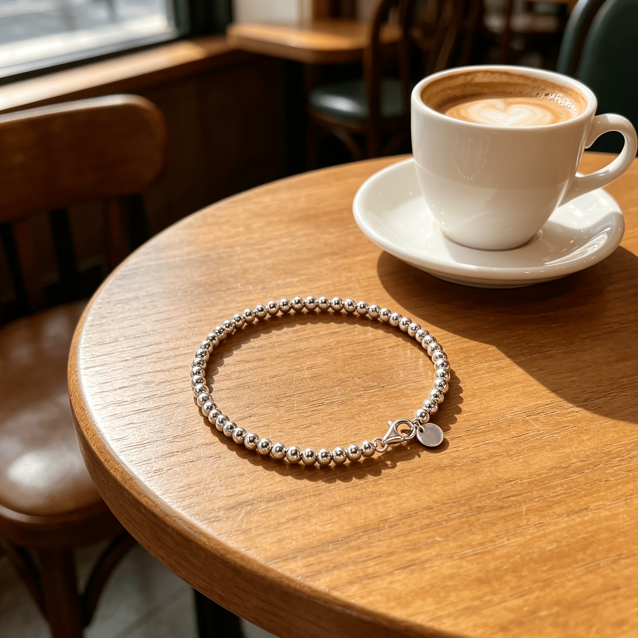 TEMU Bracciale da donna argentato con fasci di piccole perline scintillanti, da polso originale per foto in spiaggia, per le vacanze all'isola dei